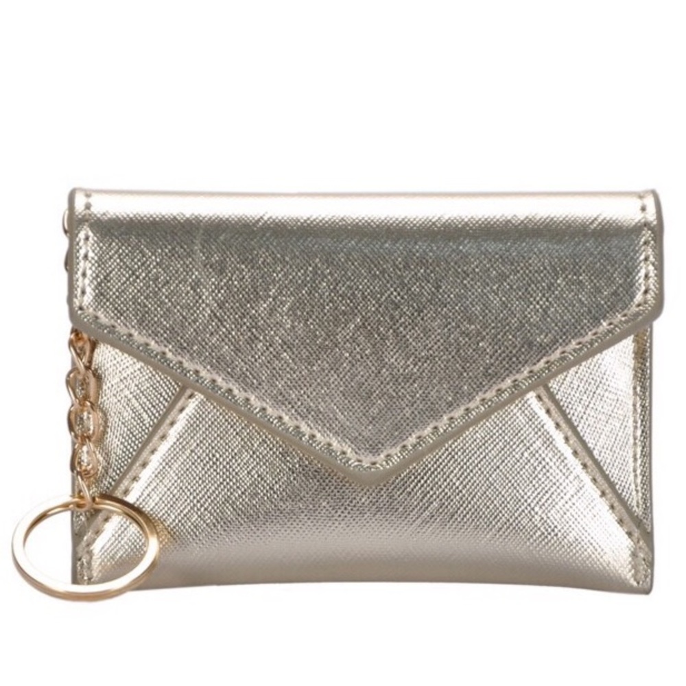 Envelope Vegan Leather Card Holder Keychain